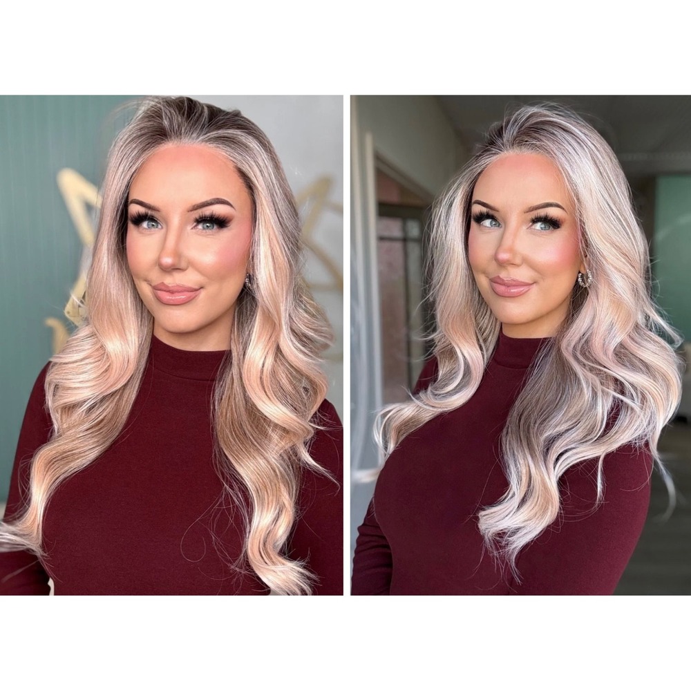 CSC - Aria Scandi Apricot Petite - Chelsey Smith Crowns Pink Blonde NWT New Wig